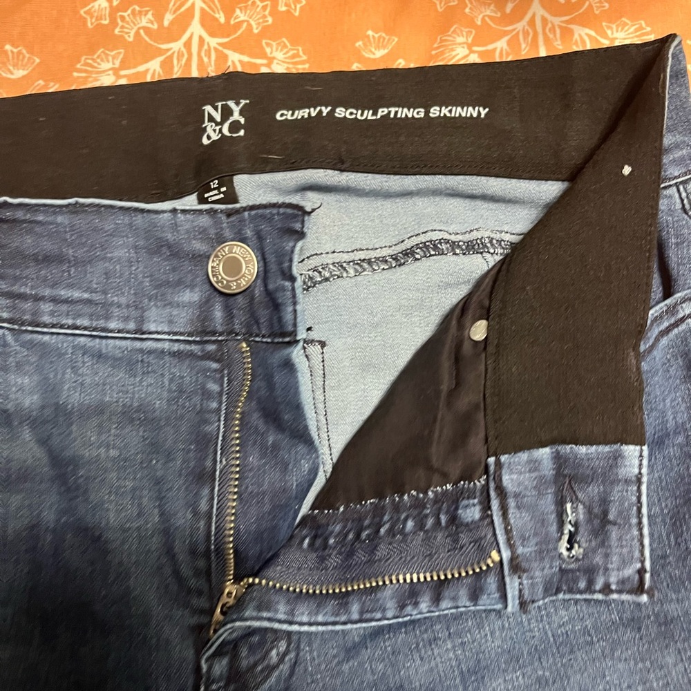 New York & Company Skinny Blue Jeans with Classic Indigo Wash